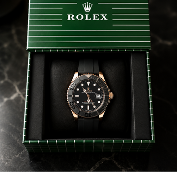 Luxury Black & Rose Gold Men’s Watch – Premium Sporty Timepiece with Date Display