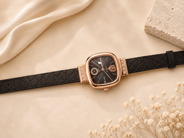Luxury Black & Rose Gold Classic Watch